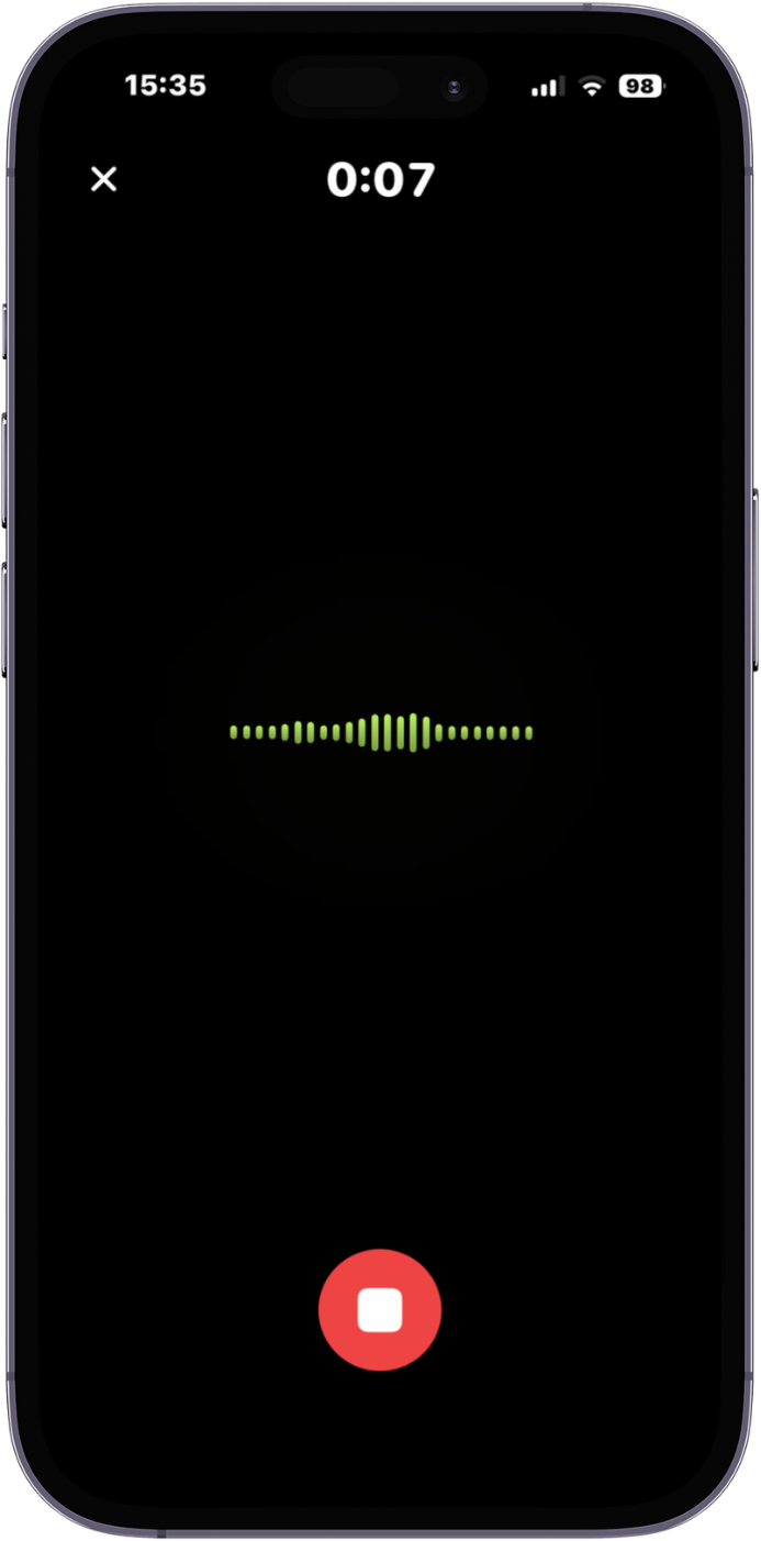 SpeaktoNotes Mobile App Recording